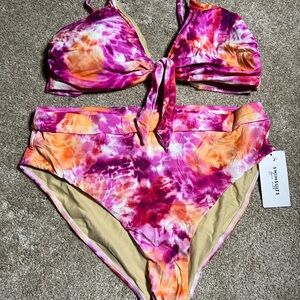Swimsuits for All Tie Dye Bikini, NWT